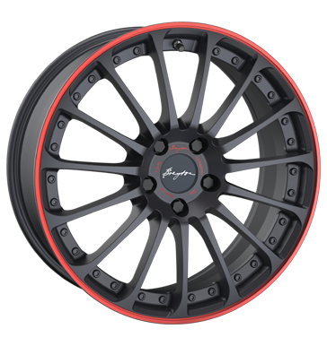 Breyton Magic CW 7,5x18 ET48 4x100 56 matt grey with red anodized lip
