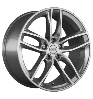 BBS SX 8,5x19 ET32 5x112 82 platinum silber diamant-gedreht