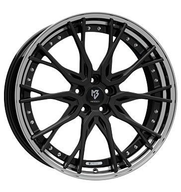 mbDESIGN KV3.2 9x21 ET25 5x110 75 Stern schwarz stumpfmatt Bett glanzschwarz pol.