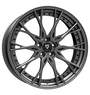 mbDESIGN KV3.2 DC 10,5x21 ET35 5x112 75 Stern grau matt Bett grau matt