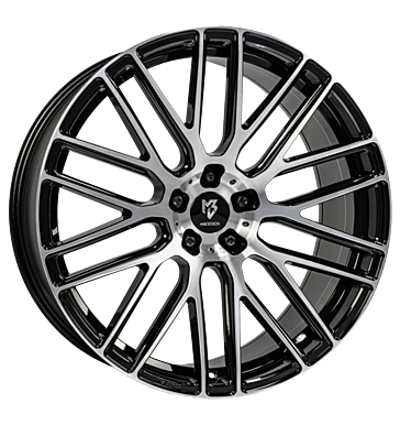 mbDESIGN KV4 8,5x19 ET45 5x112 75 schwarz glänzend lackiert Front pol.