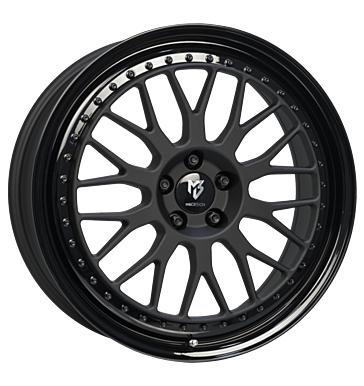 mbDESIGN LV1.2 8,5x19 ET47 5x112 75 schwarz stumpfmatt Außenbett hochglanzpol.
