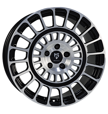 mbDESIGN MSP 8,5x19 ET45 5x112 75 schwarz glänzend lackiert Front pol.