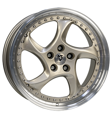 mbDESIGN Turbo S 8,5x19 ET45 5x112 75 champagner glänzend Außenbett pol.