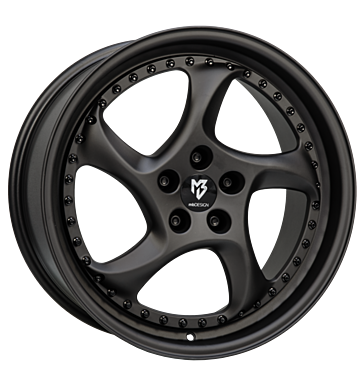 mbDESIGN Turbo S 8,5x19 ET45 5x112 75 schwarz stumpfmatt gepulvert