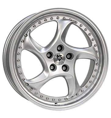 mbDESIGN Turbo S 9x19 ET42 5x108 75 lichtsilber glänzend lackiert