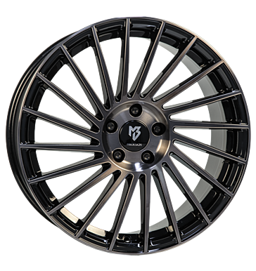 mbDESIGN VR3 7,5x18 ET45 5x114,3 75 rauchschwarz glänzend lackiert Front pol.