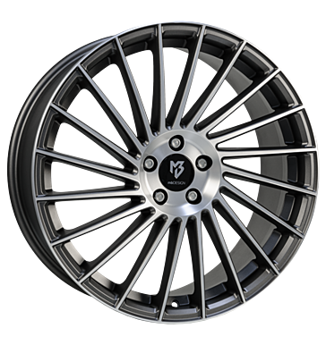 mbDESIGN VR3 8,5x20 ET45 5x108 75 grau matt lackiert Front poliert