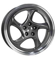 mbDESIGN Turbo 8,5x19 ET45 5x108 75 Grau glänzend...