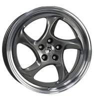 mbDESIGN Turbo 8,5x19 ET45 5x112 75 Grau glänzend...