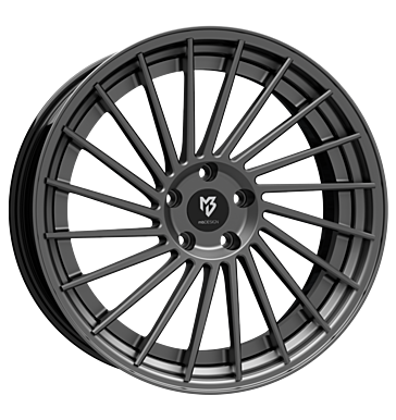 mbDESIGN VR3.2 9x21 ET35 5x112 75 Stern grau matt Bett grau matt