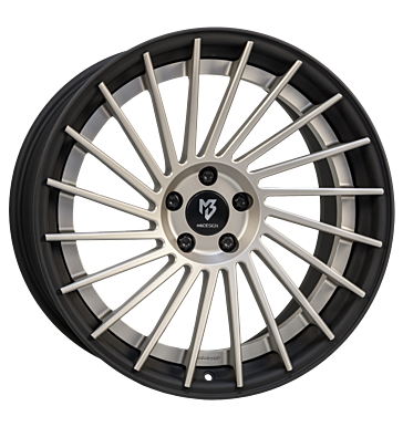 mbDESIGN VR3.2 9x21 ET35 5x112 75 Stern champagner matt Bett schwarz stumpfmatt