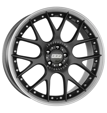 BBS CH-RII K2 10,5x22 ET18 5x112 66,5 schwarz seidenmatt/titan