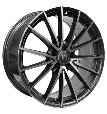 V1 Wheels V2 8x18 ET45 5x120 72,6 daytona grau hochglanzpoliert