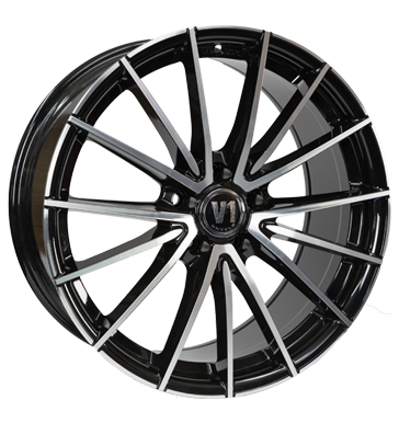 V1 Wheels V2 8,5x19 ET35 5x112 66,6 schwarz hochglanzpoliert