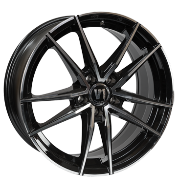 V1 Wheels V3 8x18 ET40 5x112 66,6 black front polish