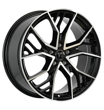 V1 Wheels V7 8,5x19 ET44 5x112 66,6 glossy black machined