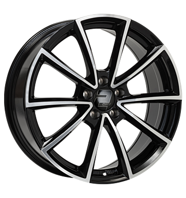 2DRV WH28 8x18 ET35 5x112 66,6 schwarz hochglanz poliert