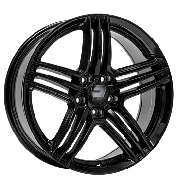 2DRV WH12 7,5x17 ET35 5x100 63,4 schwarz glänzend lackiert