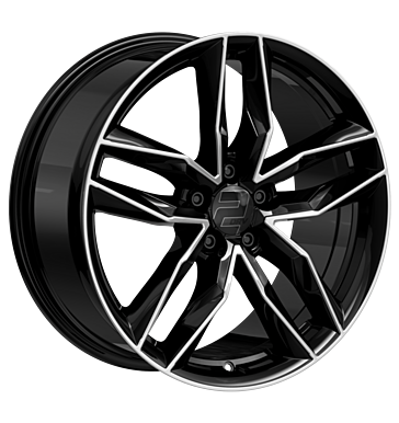2DRV WH40 7,5x18 ET44 5x112 66,6 schwarz hochglanz poliert