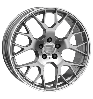 2DRV WH47 8x18 ET30 5x112 66,6 Daytona Grau lackiert hochglanzpol. Felgenbett