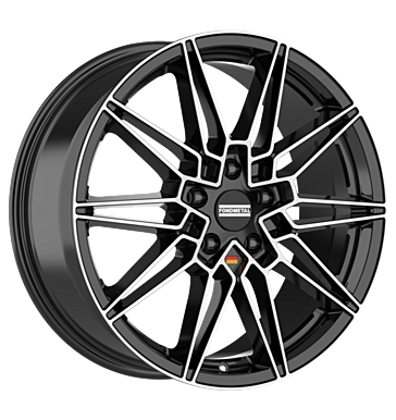 Fondmetal Thoe 9x19 ET41 5x112 66,5 glossy black machined