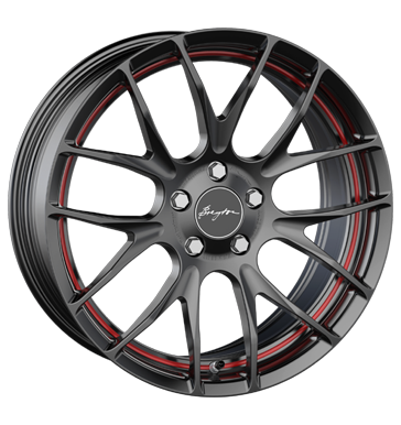 Breyton Race GTS-R 7x18 ET40 4x100 56 matt black red circle undercut