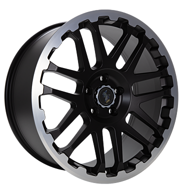 Eta Beta Combat 8x18 ET50 5x118 71,1 black matt lip cap pol