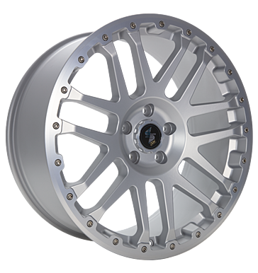 Eta Beta Combat CV 10x22 ET15 5x112 66,6 silver matt lip cap pol