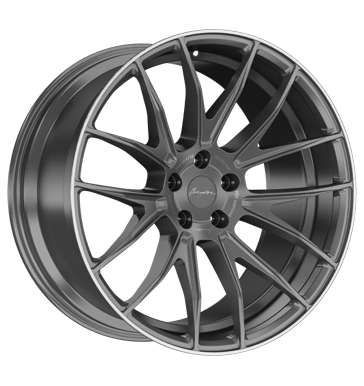 Breyton Race GTX 8,5x19 ET47 5x112 66,5 matt gun with polished lip