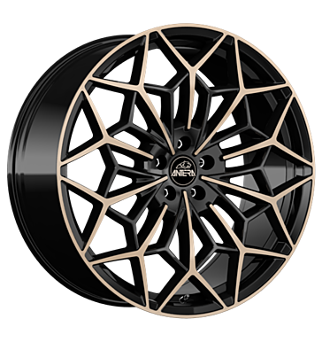 Antera A105 8,5x21 ET42 5x108 75 Piano Black Champagne