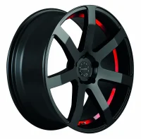 CORSPEED CHALLENGE 10x20 / 5x112 ET20 Mattblack Puresports / undercut Color Trim rot mit Spurplatte B5055668