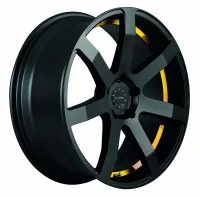 CORSPEED CHALLENGE 8,5x20 / 5x112 ET45 Mattblack Puresports / undercut Color Trim gelb