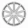 CORSPEED DEVILLE 9x20 / 5x112 ET40 Silver-brushed-Surface/ undercut Color Trim weiß
