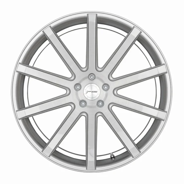 CORSPEED DEVILLE 9x20 / 5x114,3 ET40 Silver-brushed-Surface/ undercut Color Trim weiß