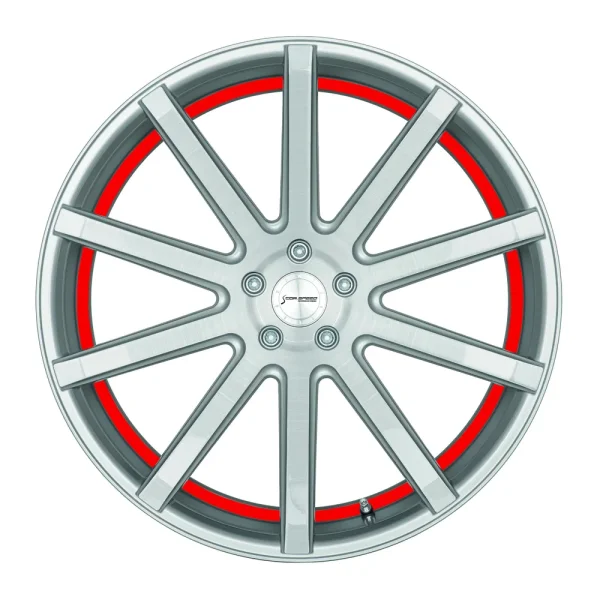 CORSPEED DEVILLE /9,5x19 /5x120 ET40 Silver-brushed-Surface/ undercut Color Trim rot