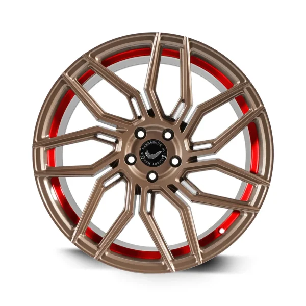 BARRACUDA DRAGOON 8.5x19 / 5x112 ET43 Higloss-Bronze undercut Trimline red