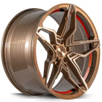 CORSPEED KHARMA 8.5x19 / 5x120 ET40 Higloss-Bronze brushed Surface undercut Trimline red