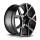 BARRACUDA Project X 10.0x22 / 5x120 ET40 Black brushed Surface undercut Trimline red