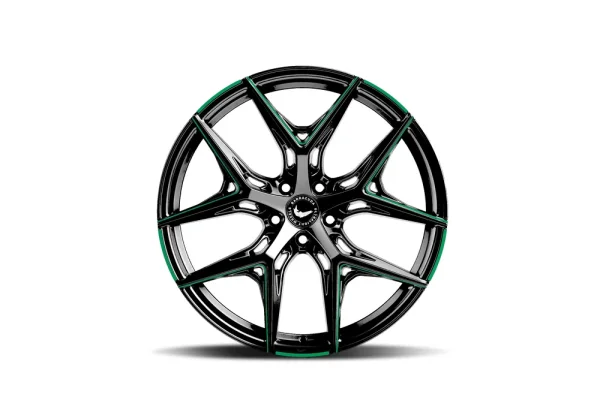 BARRACUDA RAZZER 10,5x22 5x120 ET40 Flash GREEN Puresports gefräst