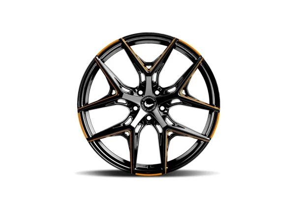 BARRACUDA RAZZER 8,5x20 5x112 ET33 Flash ORANGE Puresports gefräst mit Spurplatte BCF22029