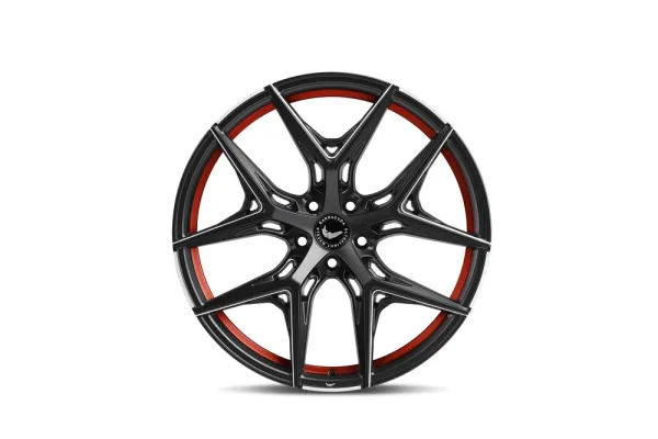 BARRACUDA RAZZER 8,5x19 5x108 ET40 Mattblack undercut Trimline rot Puresports gefräst