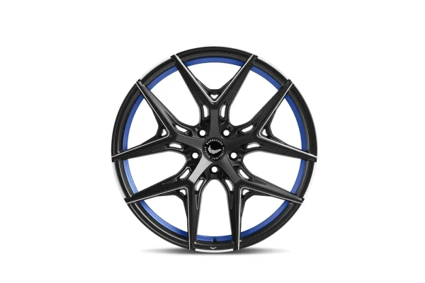 BARRACUDA RAZZER 8,5x19 5x120 ET42 Mattblack undertcut Trimline blau Puresports gefräst