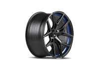 BARRACUDA RAZZER 9,5x21 5x112 ET35 Mattblack undertcut Trimline blau Puresports gefräst