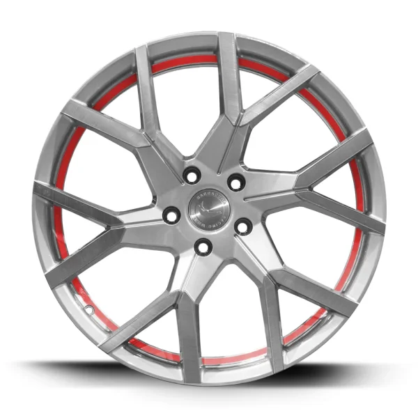 BARRACUDA TZUNAMEE EVO 8x18 /5x112 ET43 Silver brushed undercut Trimline red
