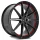 BARRACUDA PROJECT TWO 9.0x21 / 5x112 ET35 Higloss-Black brushed Surface/undercut Colour trim rot