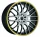BARRACUDA KARIZZMA 8,0x18 / 5x100 5x112 ET32 Mattblack-polished / Color Trim gelb
