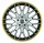 BARRACUDA KARIZZMA 8,0x18 / 5x110 5x120 ET35 Mattblack-polished / Color Trim gelb mit Spurplatte S10289
