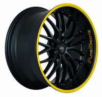 BARRACUDA VOLTEC T6 8x18 5x114,3 ET40 Mattblack Puresports / Color Trim gelb