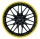 BARRACUDA VOLTEC T6 8,5x19 / 5x112 ET33 Mattblack Puresports / Color Trim gelb mit Spurplatte BCF22024